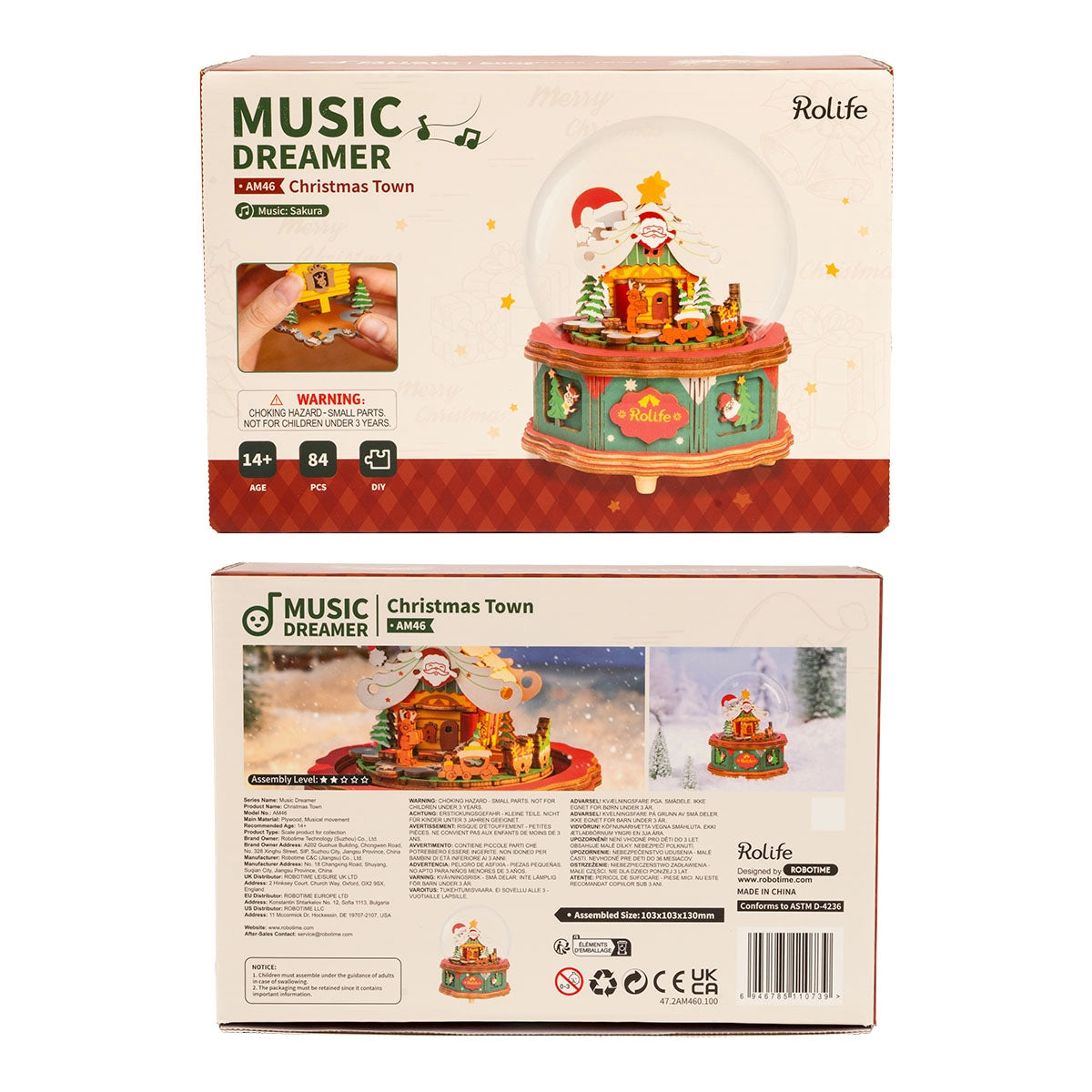 Rolife DIY Music Box - Christmas Town