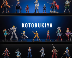Collection of Kotobukiya action figures on a dark background