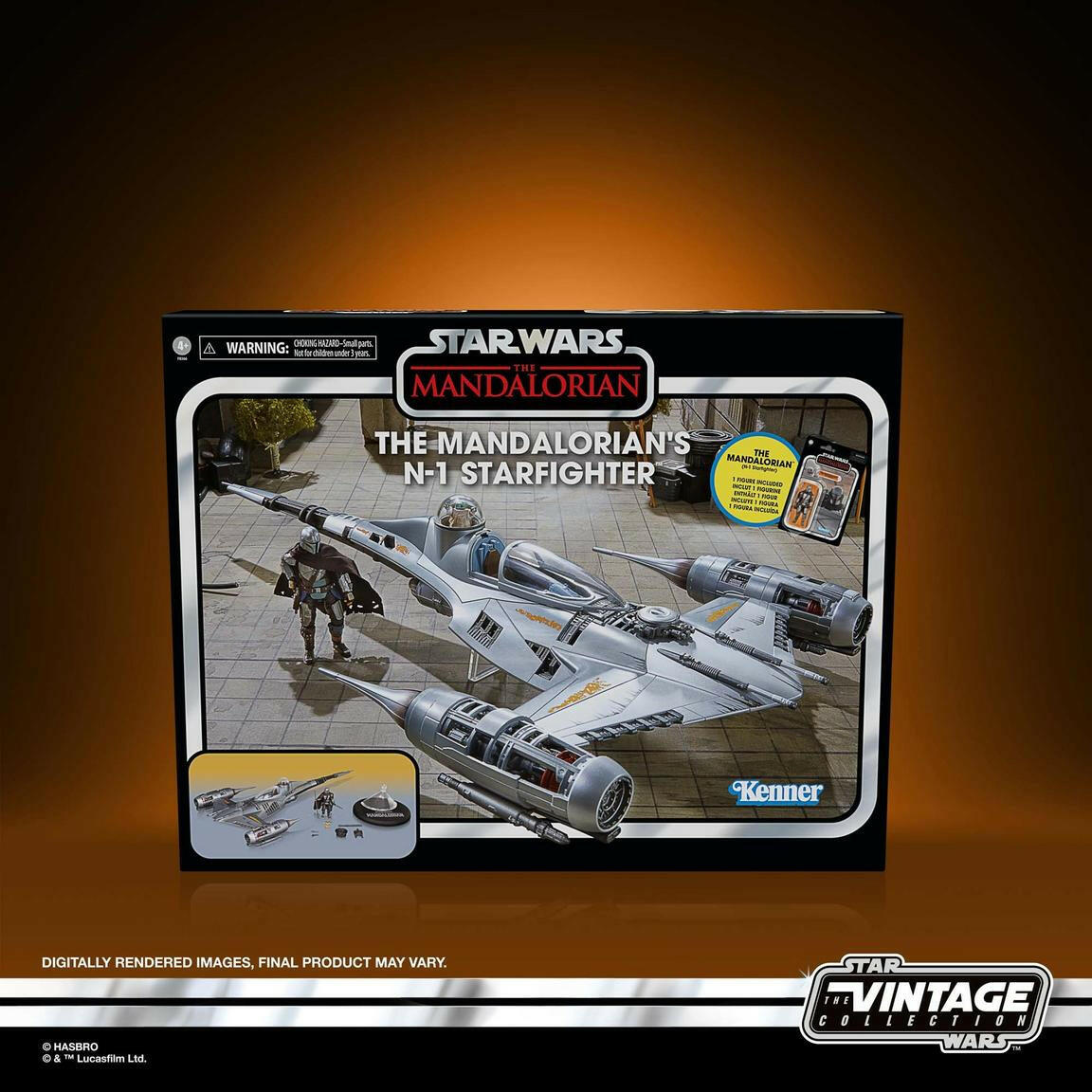 Star Wars - The Vintage Collection The Mandalorian’s N-1 Starfighter, The Mandalorian 3.75-Inch Vehicle & Action Figures.