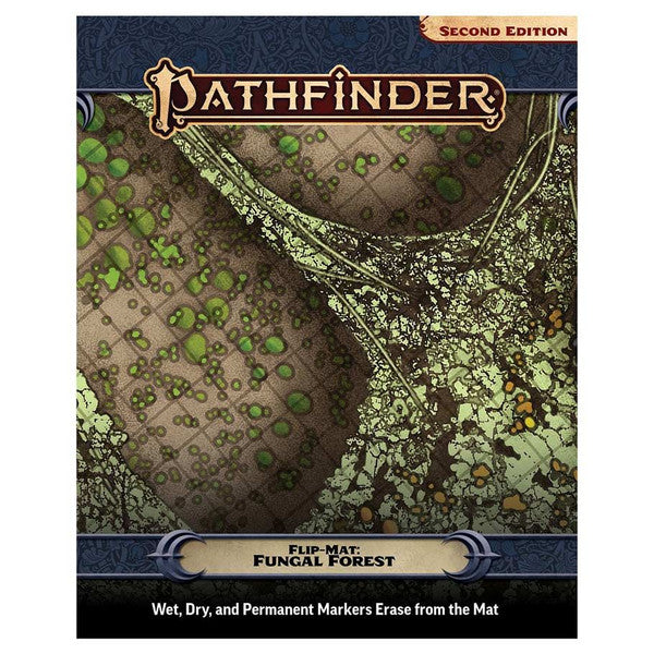 Pathfinder Flip-Mat: Fungal Forest for gaming, featuring a detailed forest design.