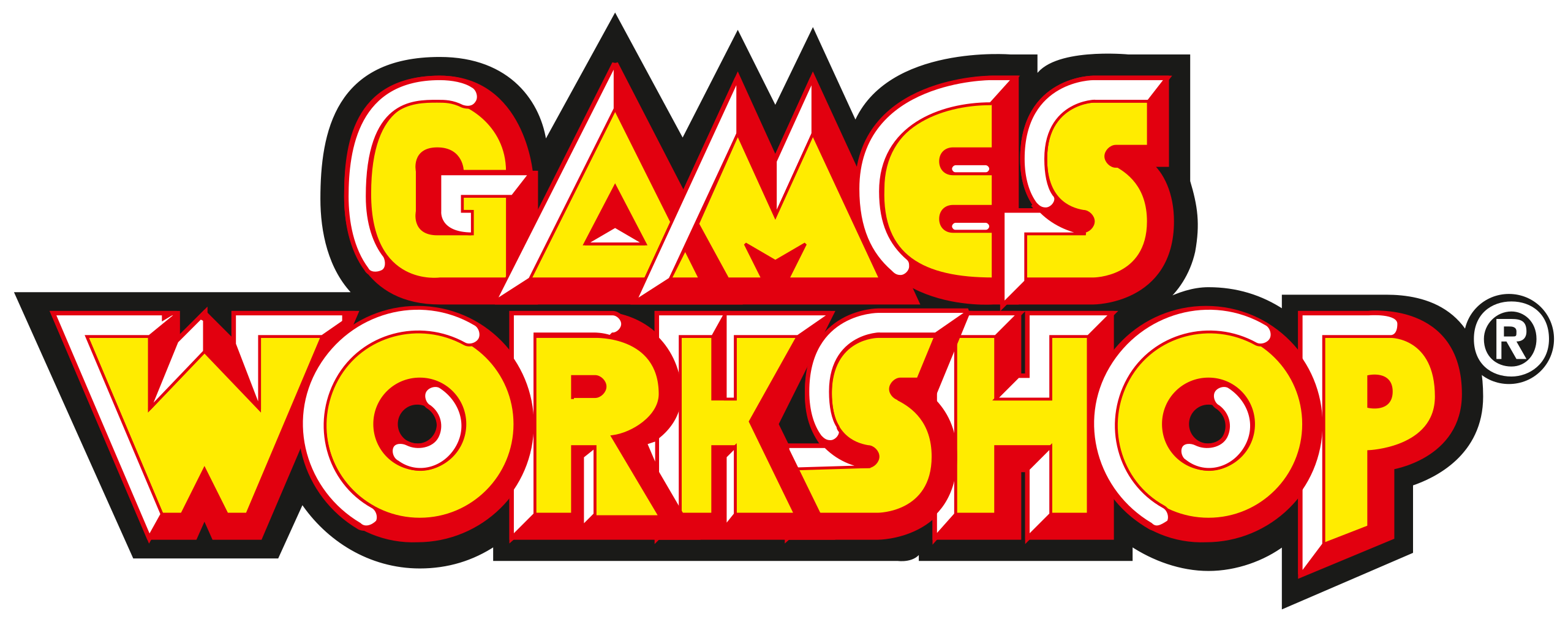 Games Workshop logo with red and yellow text on a white background