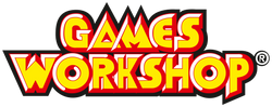 Games Workshop logo with red and yellow text on a white background