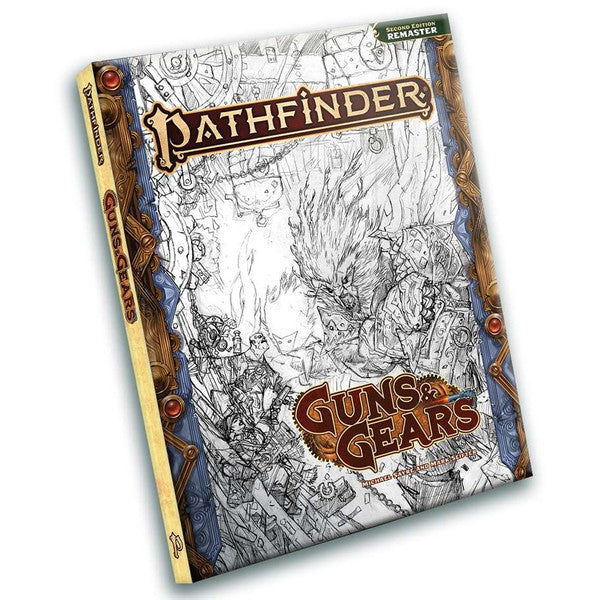 Pathfinder Guns & Gears book cover with detailed artwork and text