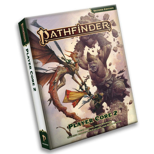 Pathfinder Player Core 2 book cover with fantasy artwork on a white background